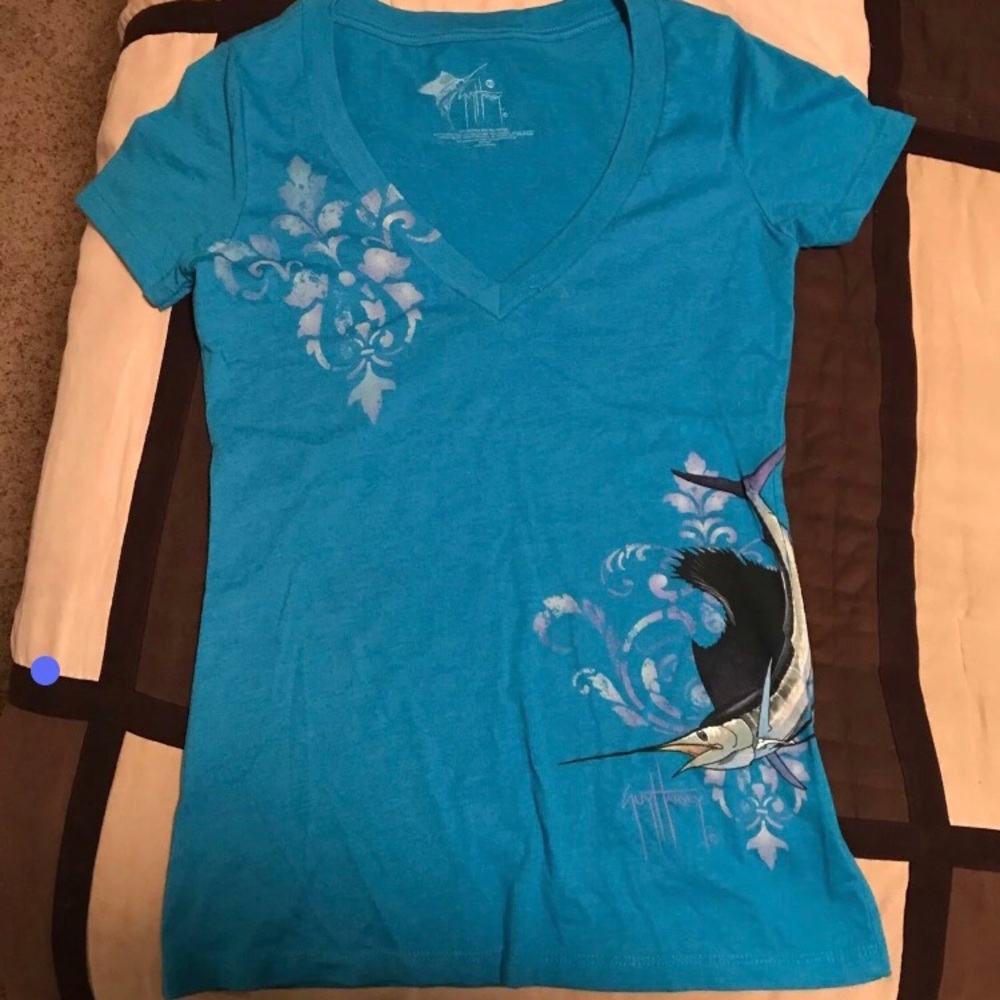 Blue Guy Harvey Shirt NWOT